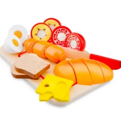 NEW CLASSIC TOYS - Planche d'aliments en bois à découper