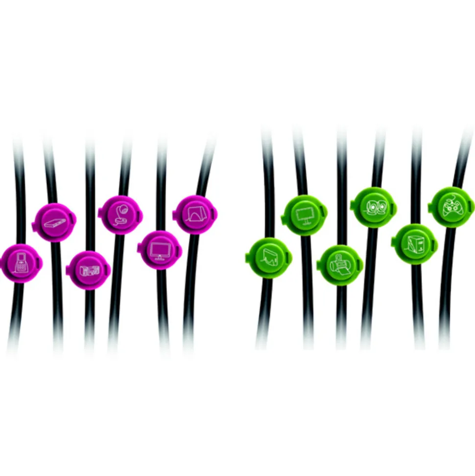 Otio pack de 12 clips d'identification des câbles - 760003