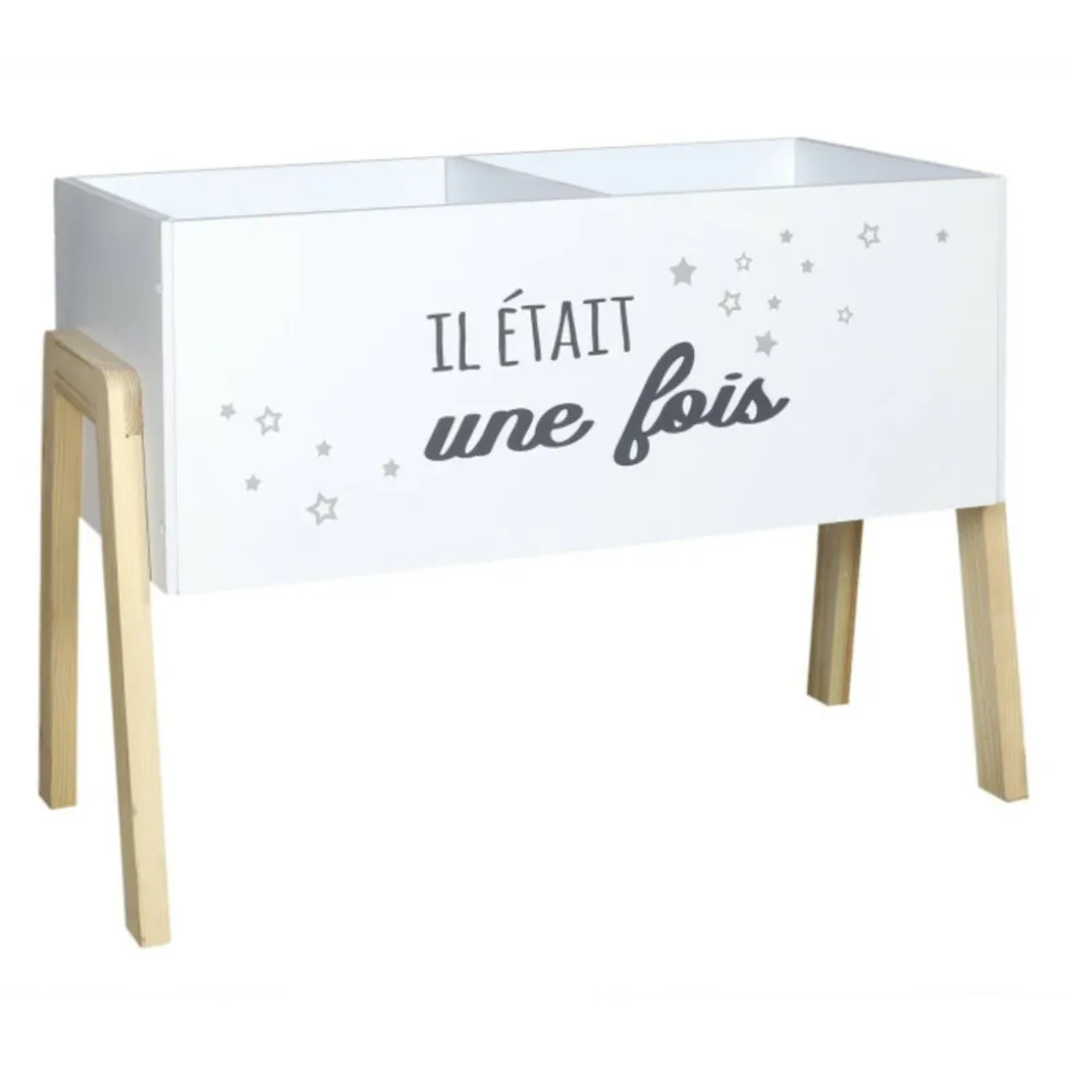 PARIS PRIX - Bibliothèque enfant "il était une fois" 60cm blanc