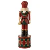 PARIS PRIX - Bougeoir de noël "casse-noisette" 32cm rouge