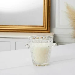 PARIS PRIX - Bougie parfumée déco "seau ciselé" 700g figue