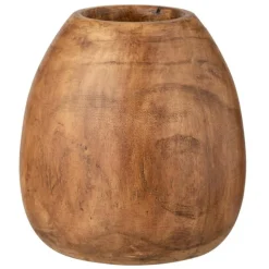 PARIS PRIX - Cache-pot déco "wood paulownia" 26cm marron