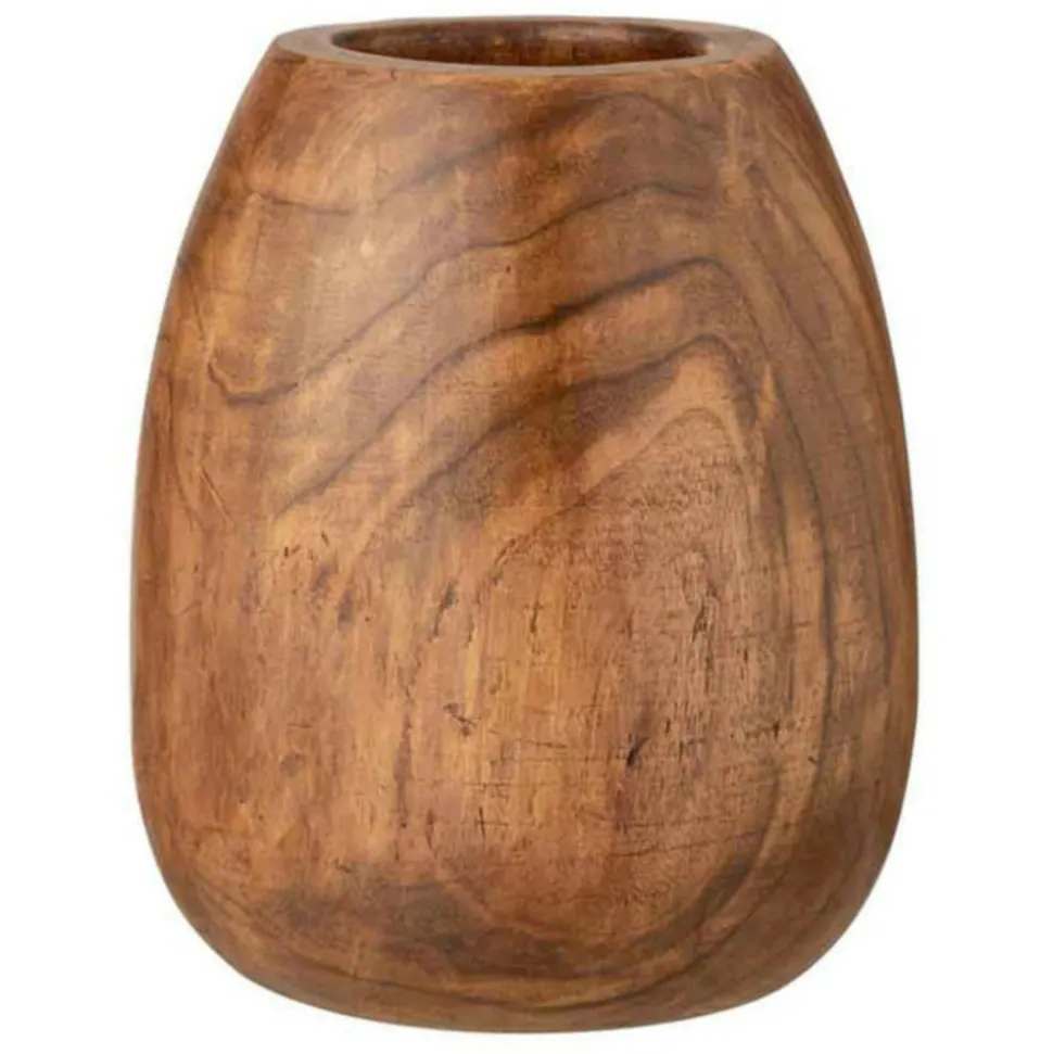 PARIS PRIX - Cache-pot déco "wood paulownia" 40cm marron