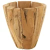 PARIS PRIX - Cache-pot en bois "jack teck" 40cm naturel