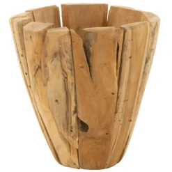 PARIS PRIX - Cache-pot en bois "jack teck" 40cm naturel