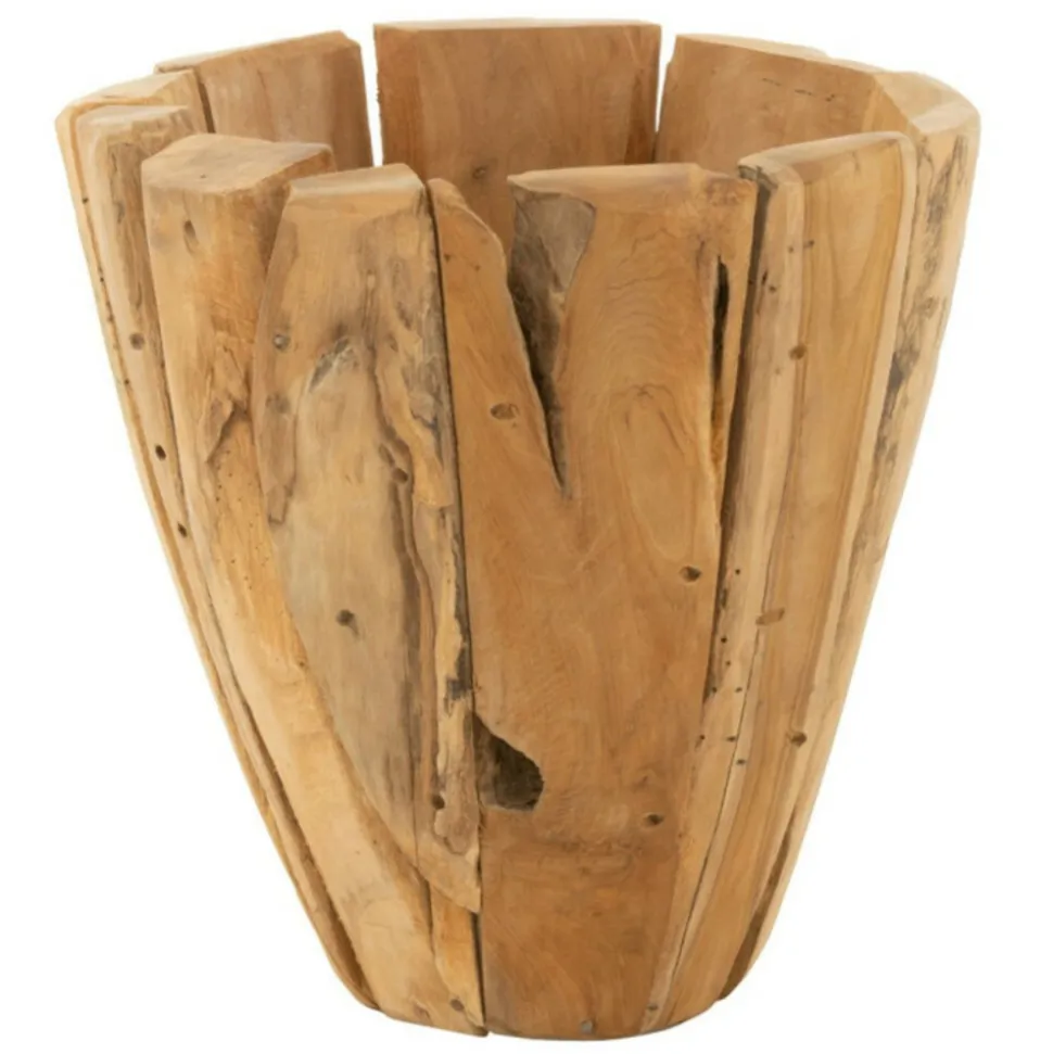 PARIS PRIX - Cache-pot en bois "jack teck" 40cm naturel