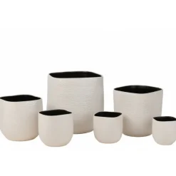 PARIS PRIX - Cache-pot en céramique "audrey" 30cm blanc