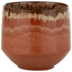 PARIS PRIX - Cache-pot en céramique "aline" 24cm rouge