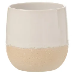 PARIS PRIX - Cache-pot en céramique "maru" 17cm blanc