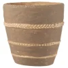 PARIS PRIX - Cache-pot en terre cuite "tressé" 24cm marron
