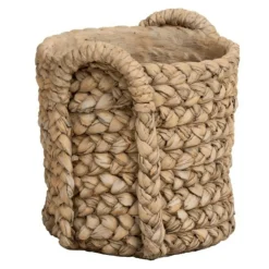 PARIS PRIX - Cache-pot rond design "anses" 28cm naturel