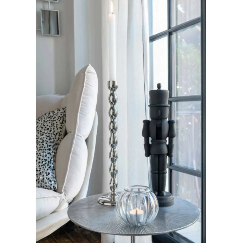 PARIS PRIX - Chandelier design "sphères brillantes" 40cm argent