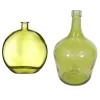 PARIS PRIX - Lot de 2 vases en verre "bonbonne" 25cm vert