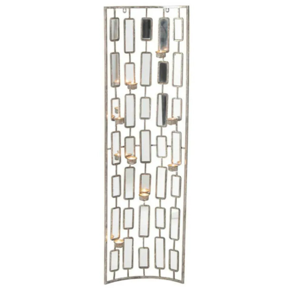 PARIS PRIX - Photophore avec miroirs "comenza" 122cm gris