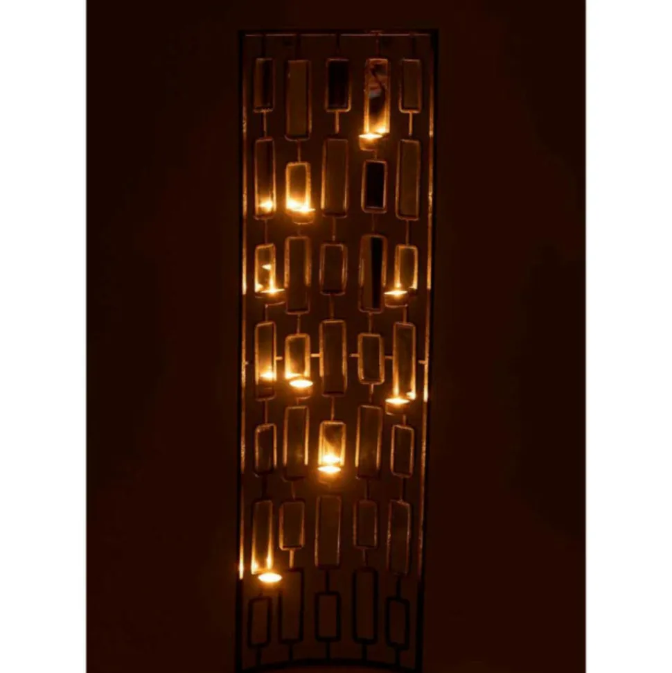 PARIS PRIX - Photophore avec miroirs "comenza" 122cm gris