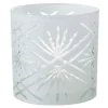 PARIS PRIX - Photophore déco en verre "santorini" 15cm blanc