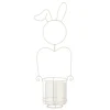PARIS PRIX - Photophore déco en métal "lapin" 49cm blanc