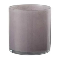 PARIS PRIX - Photophore design en verre "jade" 12cm mauve