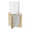 PARIS PRIX - Photophore design "base marbre" 38cm gris
