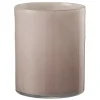 PARIS PRIX - Photophore design en verre "jade" 18cm rose