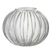 PARIS PRIX - Photophore en verre "boule" 29cm argent