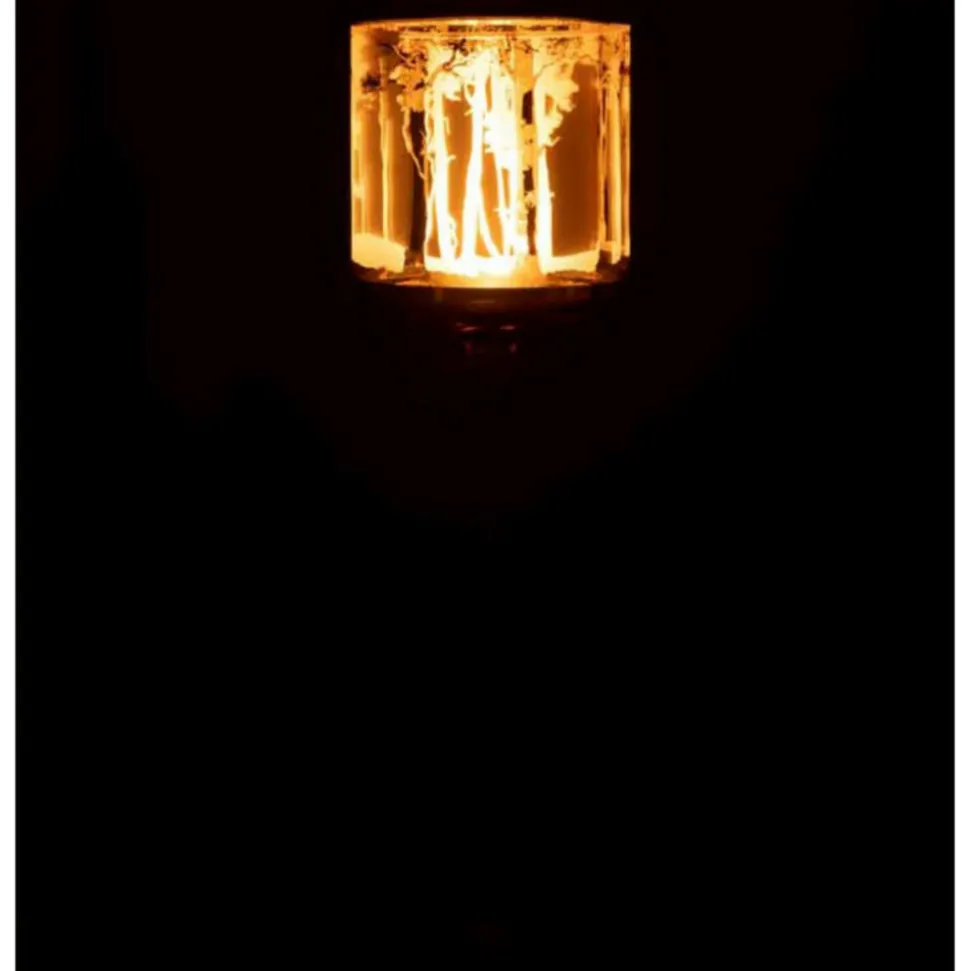 PARIS PRIX - Photophore sur pied "arbre" 30cm or