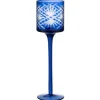 PARIS PRIX - Photophore sur pied déco "santorini" 25cm bleu