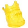 PARIS PRIX - Statuette porte plante "tête orang outan" 38cm jaune