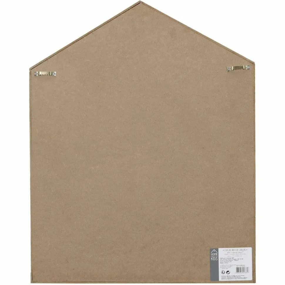 PARIS PRIX - Étagère déco pour enfant "maison" 50cm bleu