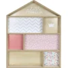 PARIS PRIX - Étagère déco pour enfant "maison" 50cm rose