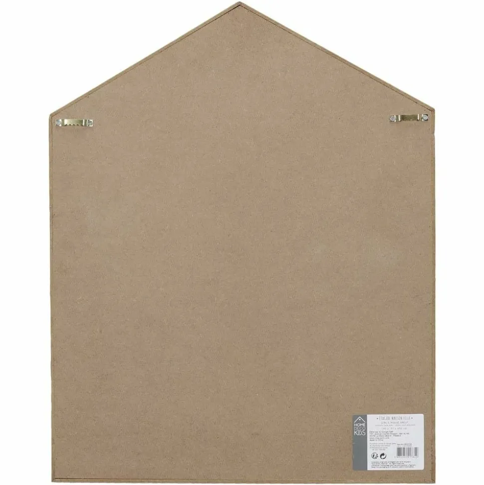 PARIS PRIX - Étagère déco pour enfant "maison" 50cm rose