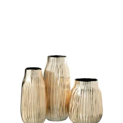 PARIS PRIX - Vase à rainures en verre 