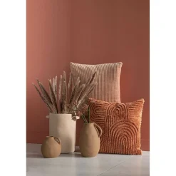 PARIS PRIX - Vase allongé en ciment "gustave" 30cm marron clair