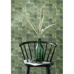 PARIS PRIX - Vase bouteille en verre "sigma" 28cm vert