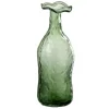 PARIS PRIX - Vase design en verre "eclosion" 27cm vert