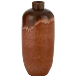 PARIS PRIX - Vase design en céramique "aline" 50cm rouge