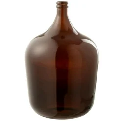 PARIS PRIX - Vase design en verre "cuiso" 56cm marron foncé