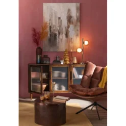 PARIS PRIX - Vase design en verre "ignacio" 22cm rose