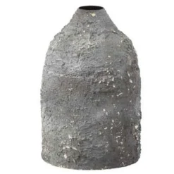 PARIS PRIX - Vase design en métal "effy" 24cm gris