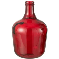 PARIS PRIX - Vase design en verre "penisola" 42cm rouge