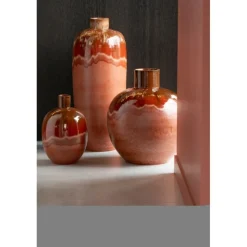 PARIS PRIX - Vase design en céramique "aline" 70cm rouge