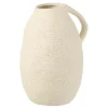 PARIS PRIX - Vase design en céramique "cruche" 25cm beige