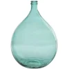 PARIS PRIX - Vase design en verre "bouteille" 56cm bleu azur