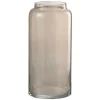 PARIS PRIX - Vase design "long droit" 40cm marron ambre
