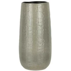 PARIS PRIX - Vase en céramique design "yuella" 40cm gris