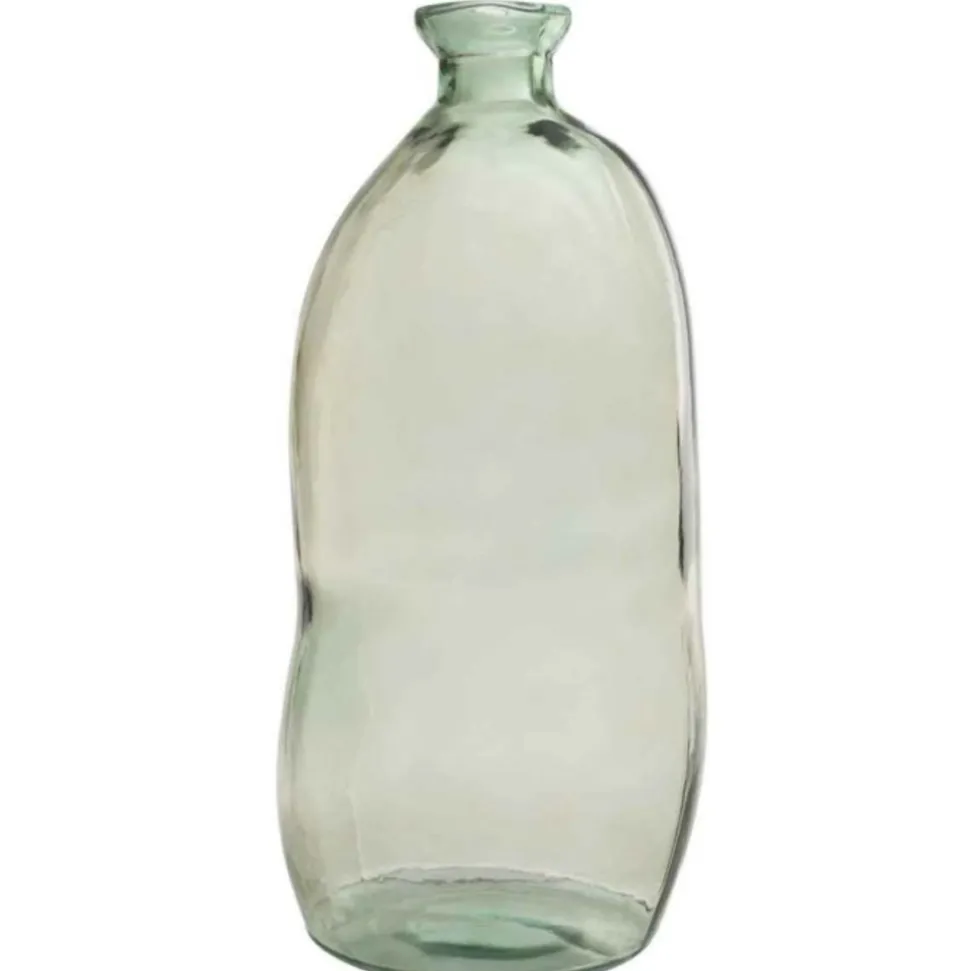 PARIS PRIX - Vase rond design en verre "laura" 73cm vert