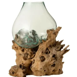 PARIS PRIX - Vase sur pied design "gamal" 50cm naturel