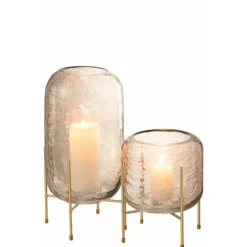 PARIS PRIX - Vase sur pied en verre