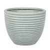 PASSION FOR POTTERY - Pot Regina avec relief 04 gris clair - D.30xH.25cm