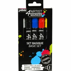 PÉBÉO - 5 marqueurs à base d'huile - 5 x 4 mm